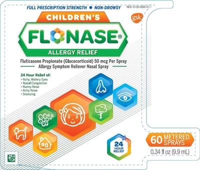 Flonase Childrens 60 dose inlay card - 104854XA Flonase Childrens 60 dose inlay card